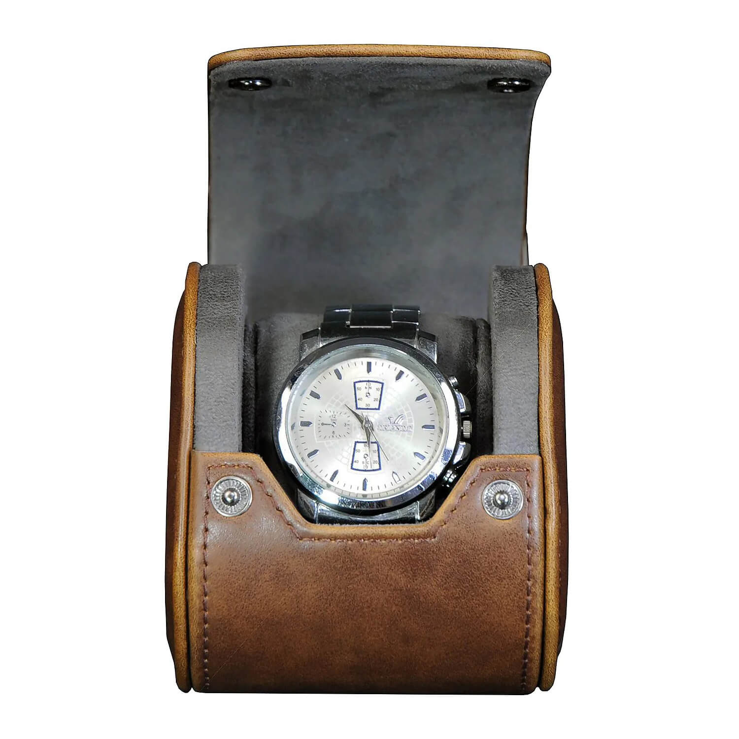 Транспортен кейс за часовник Rothenschild от естествена кожа RS-3621-1DBR