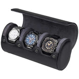 Ролка за 3 часовника Rothenschild Black-Grey RS-3621-3BL
