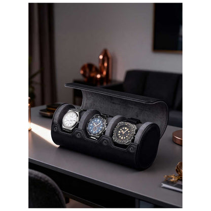 Ролка за 3 часовника Rothenschild Black-Grey RS-3621-3BL 2