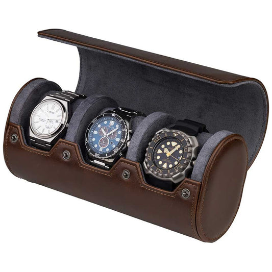 Ролка за 3 часовника Rothenschild Brown-Grey RS-3621-3DBR