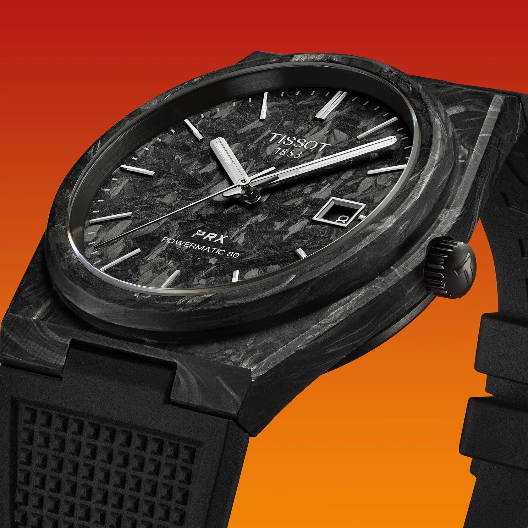 Мъжки часовник Tissot PRX Carbon Powermatic 80 T137.907.97.201.00