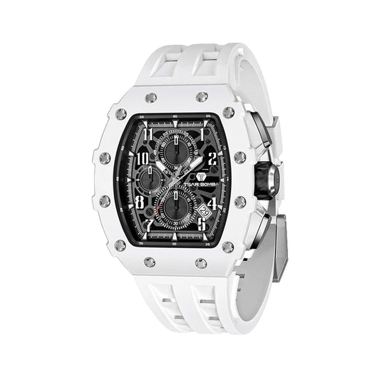 Мъжки часовник TSAR BOMBA Bio Ceramic White Swan Limited TB8204BW