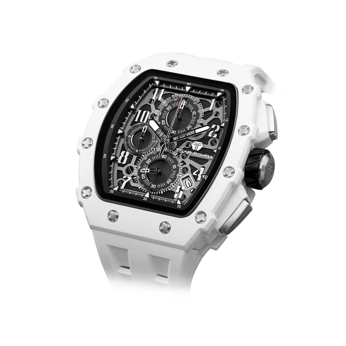 Мъжки часовник TSAR BOMBA Bio Ceramic White Swan Limited TB8204BW