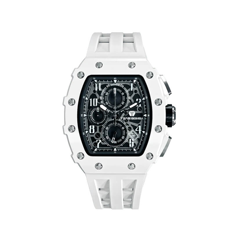 Мъжки часовник TSAR BOMBA Bio Ceramic White Swan Limited TB8204BW