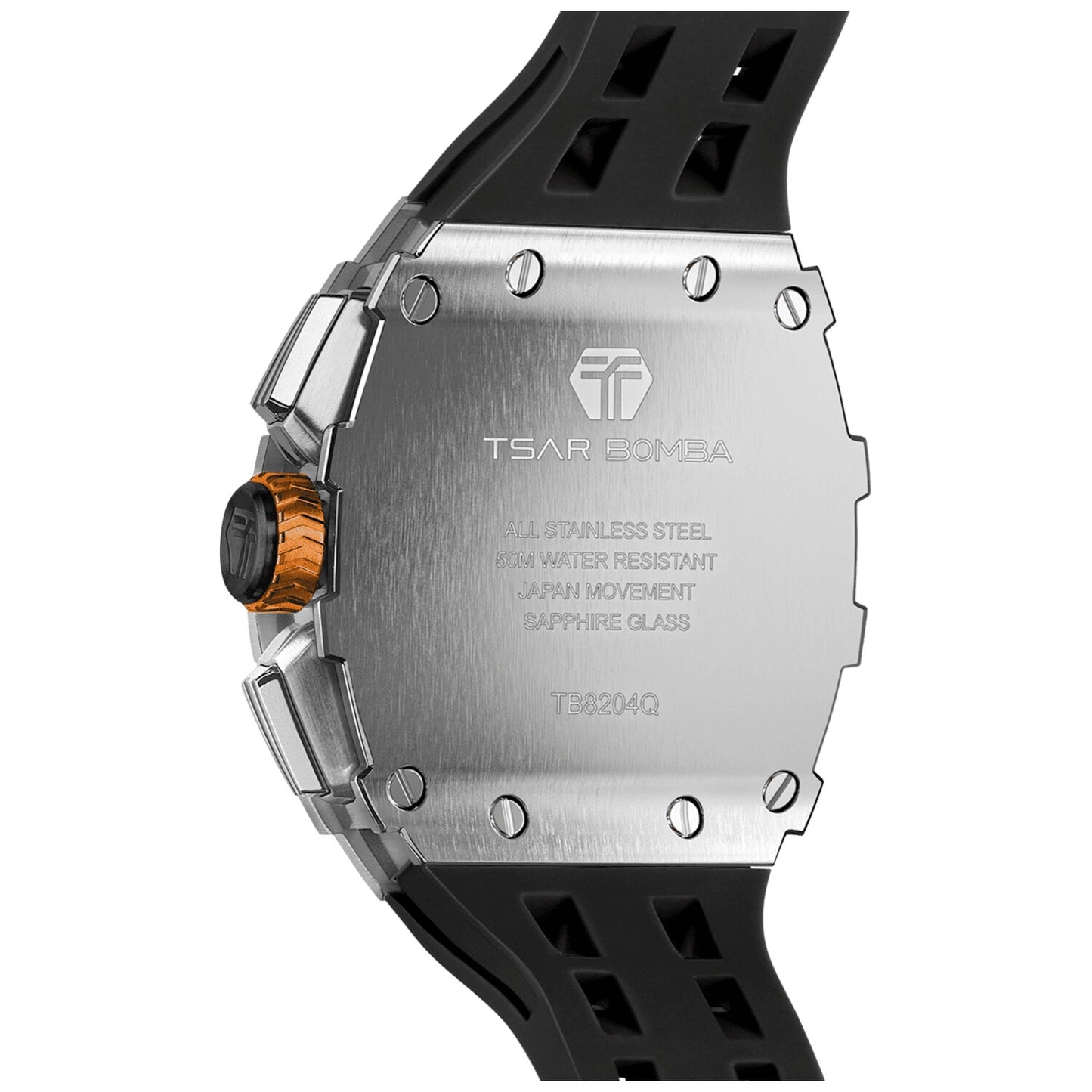 Мъжки часовник TSAR BOMBA T-Series Silver Black TB8204Q-13 2