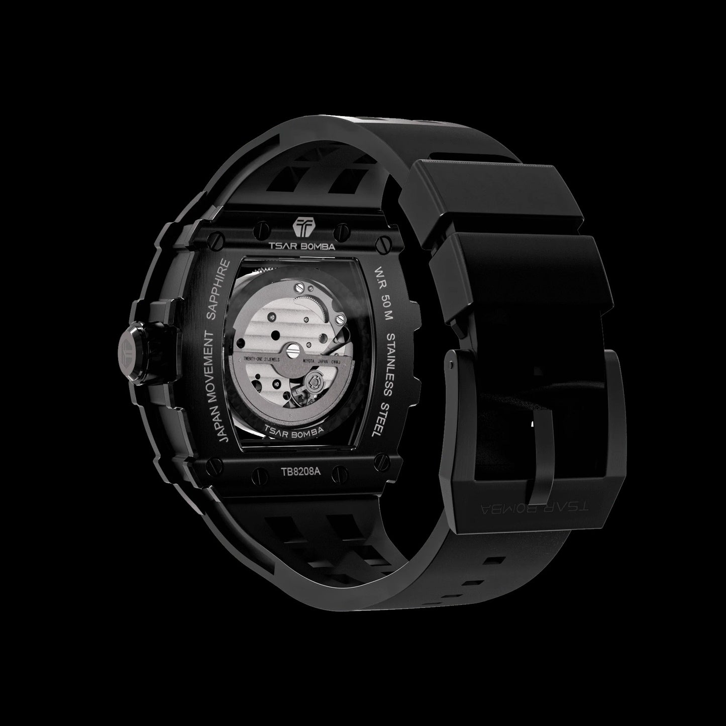 Мъжки часовник TSAR BOMBA Black Emperor Automatic JYTB8208ABB