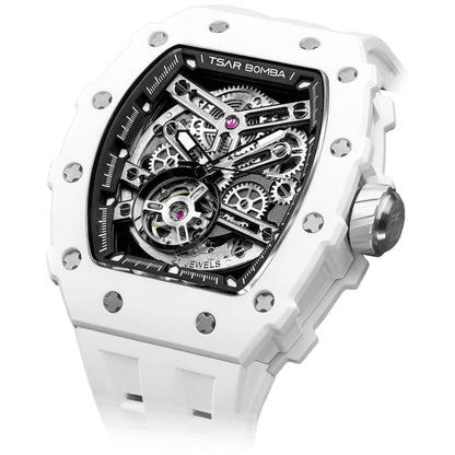 Мъжки часовник TSAR BOMBA T-Elemental Automatic Ceramic White Black TB8208C-07