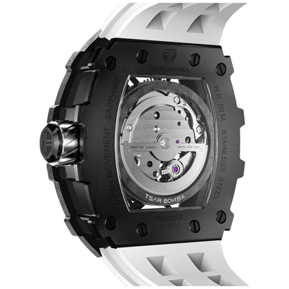 Мъжки часовник TSAR BOMBA T-Elemental Carbon Fiber Automatic Elegant White TB8208CF-40 2