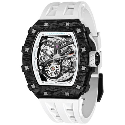 Мъжки часовник TSAR BOMBA T-Elemental Carbon Fiber Automatic Elegant White TB8208CF-40 4