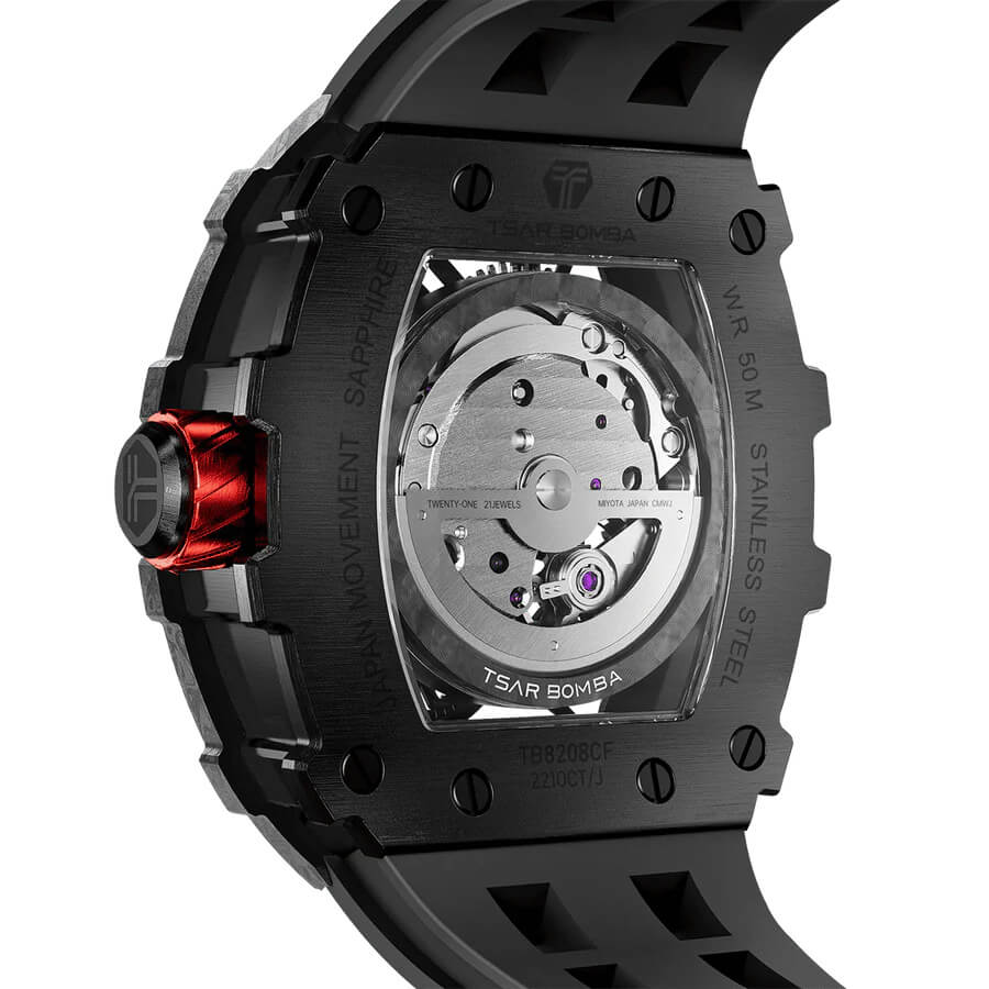 Мъжки часовник TSAR BOMBA Carbon Fiber Automatic JYTB8208CFB