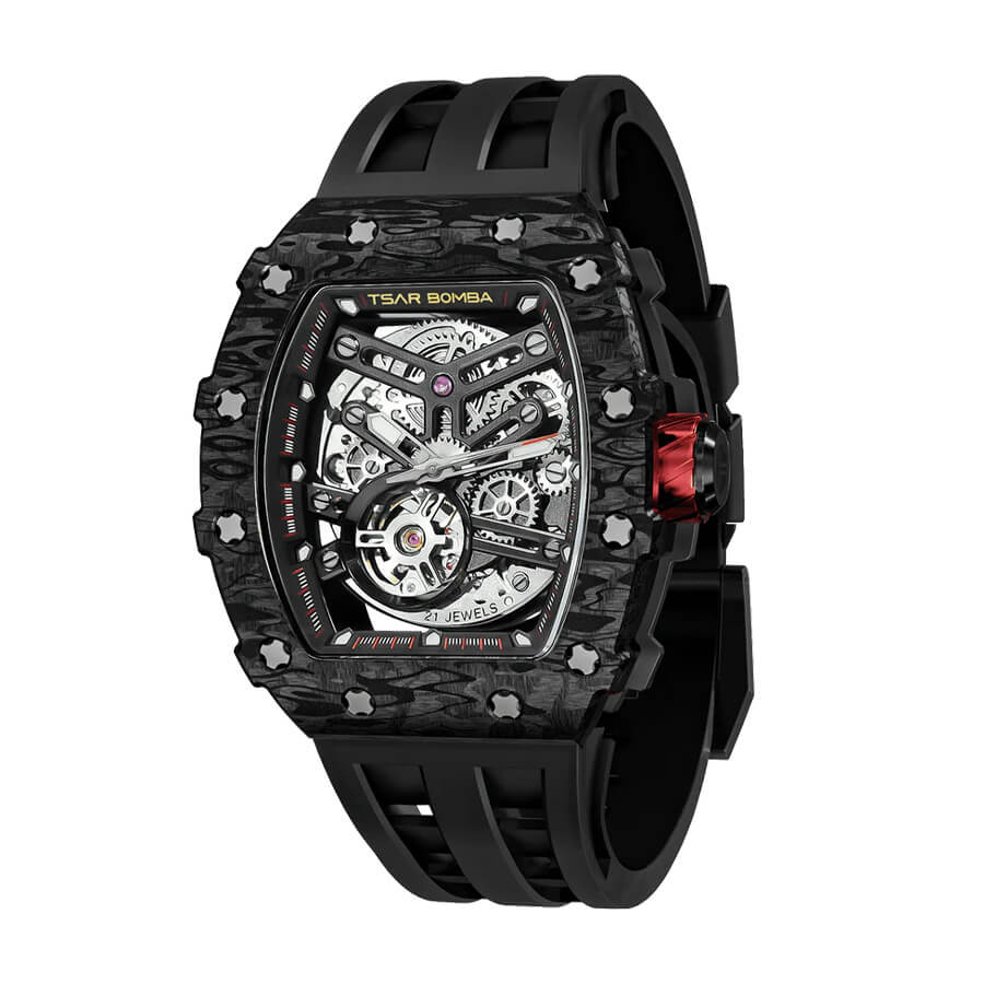 Мъжки часовник TSAR BOMBA Carbon Fiber Automatic JYTB8208CFB