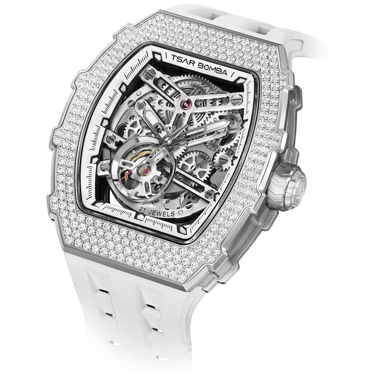 Мъжки часовник TSAR BOMBA T-Elemental Automatic White TB8208D-11