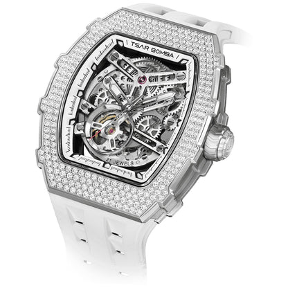 Мъжки часовник TSAR BOMBA T-Elemental Automatic White TB8208D-11