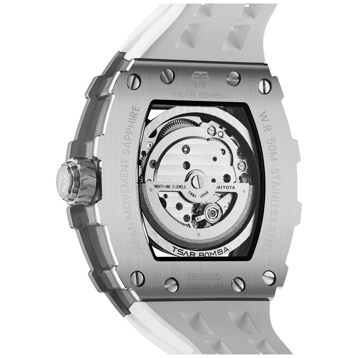 Мъжки часовник TSAR BOMBA T-Elemental Automatic White TB8208D-11 2