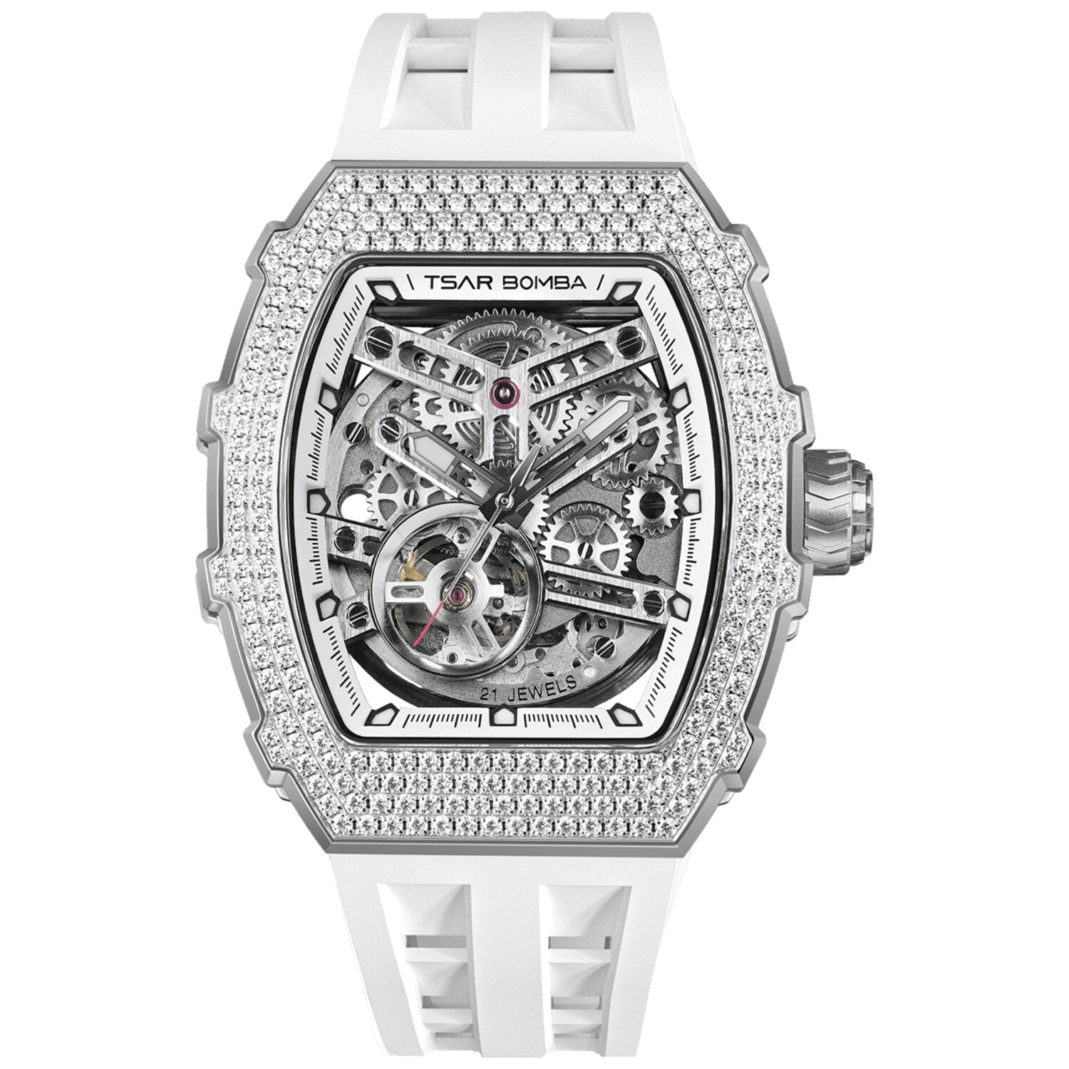 Мъжки часовник TSAR BOMBA T-Elemental Automatic White TB8208D-11 3
