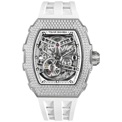 Мъжки часовник TSAR BOMBA T-Elemental Automatic White TB8208D-11 3