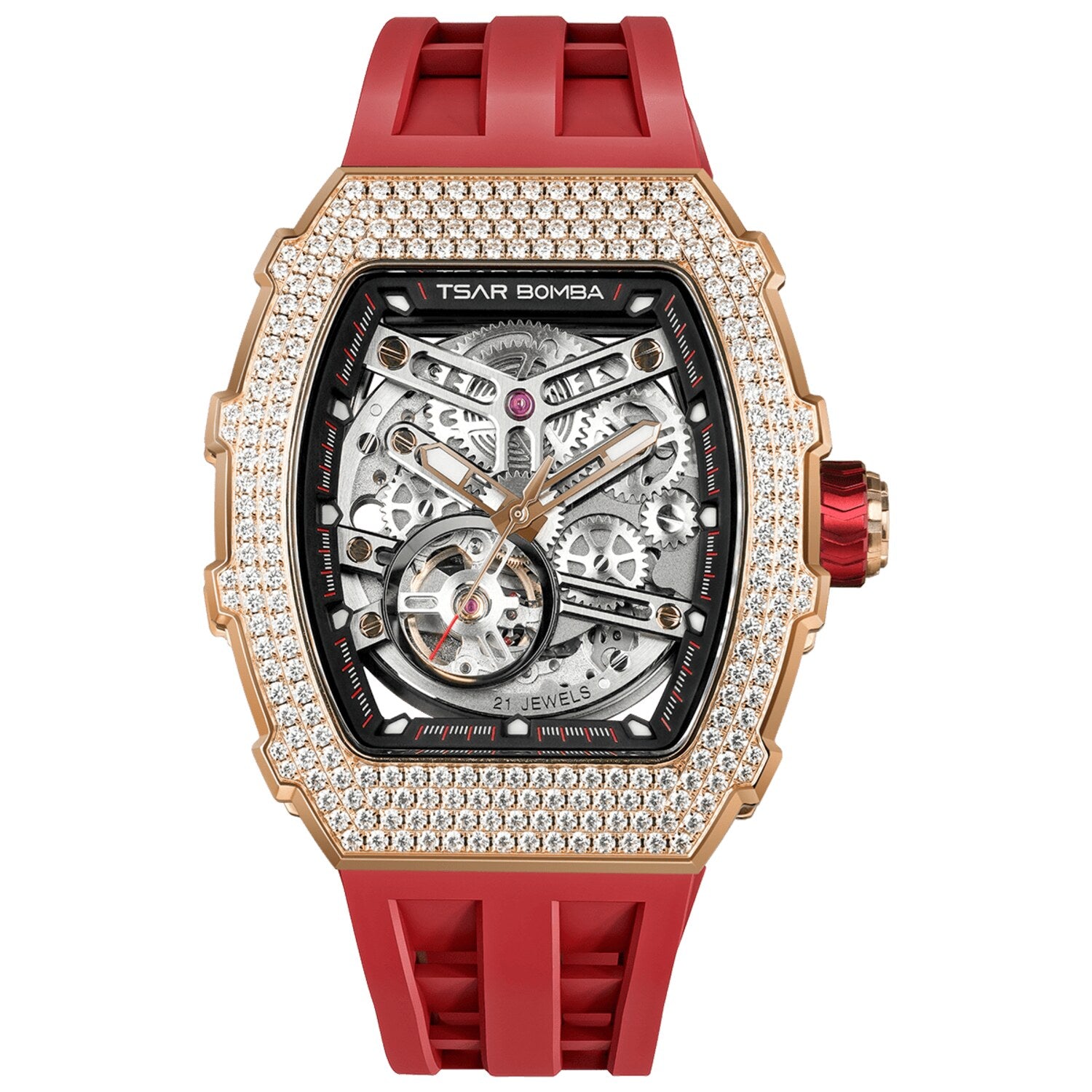 Мъжки часовник TSAR BOMBA T-Elemental Automatic Red TB8208D-12 3