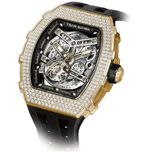 Мъжки часовник TSAR BOMBA T-Elemental Automatic Black TB8208D-13