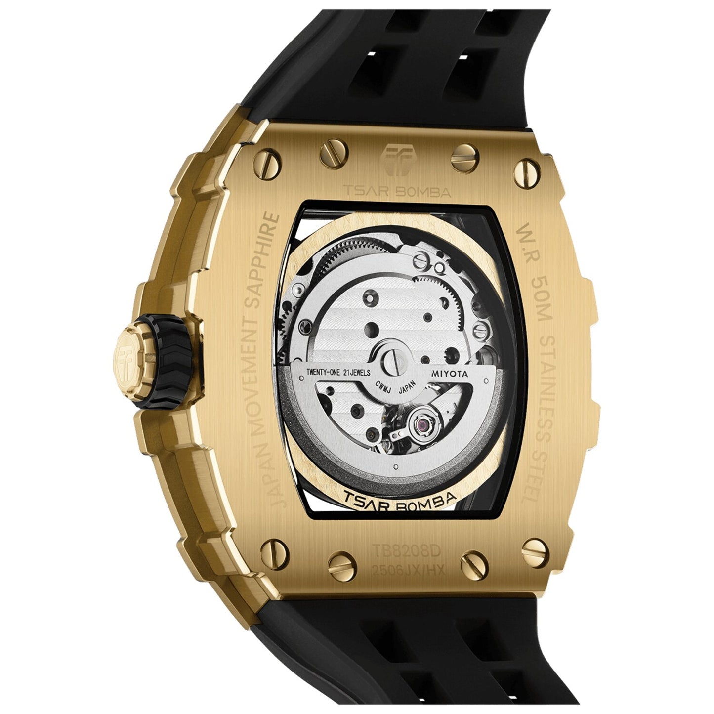 Мъжки часовник TSAR BOMBA T-Elemental Automatic Black TB8208D-13 2