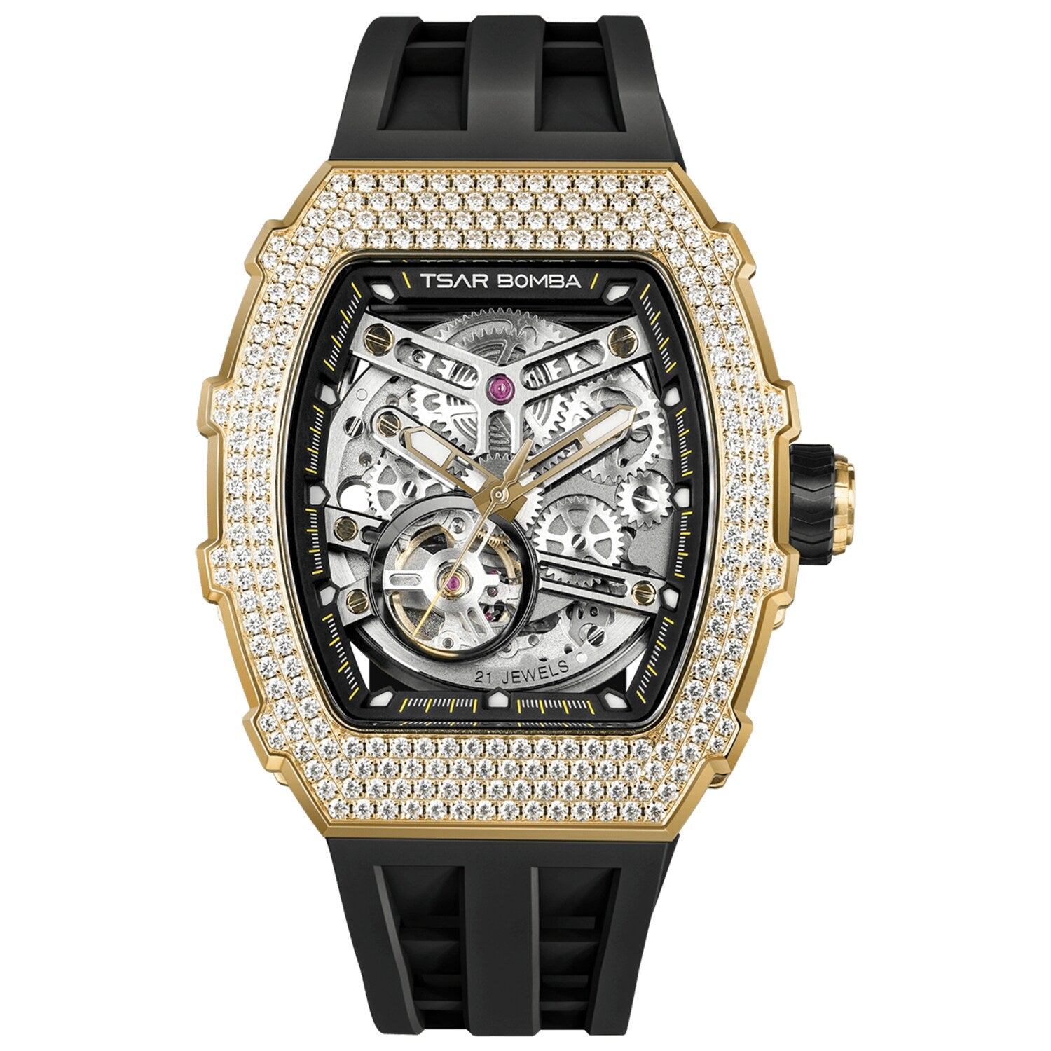 Мъжки часовник TSAR BOMBA T-Elemental Automatic Black TB8208D-13 3