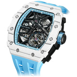 Мъжки часовник TSAR BOMBA Elemental Carbon Fiber White Blue TB8209CF-06