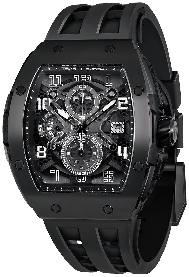 Мъжки часовник TSAR BOMBA Black Majesty Edition TB8211BB