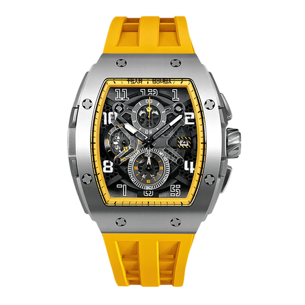 Мъжки часовник TSAR BOMBA Yellow Majesty Edition TB8211BY