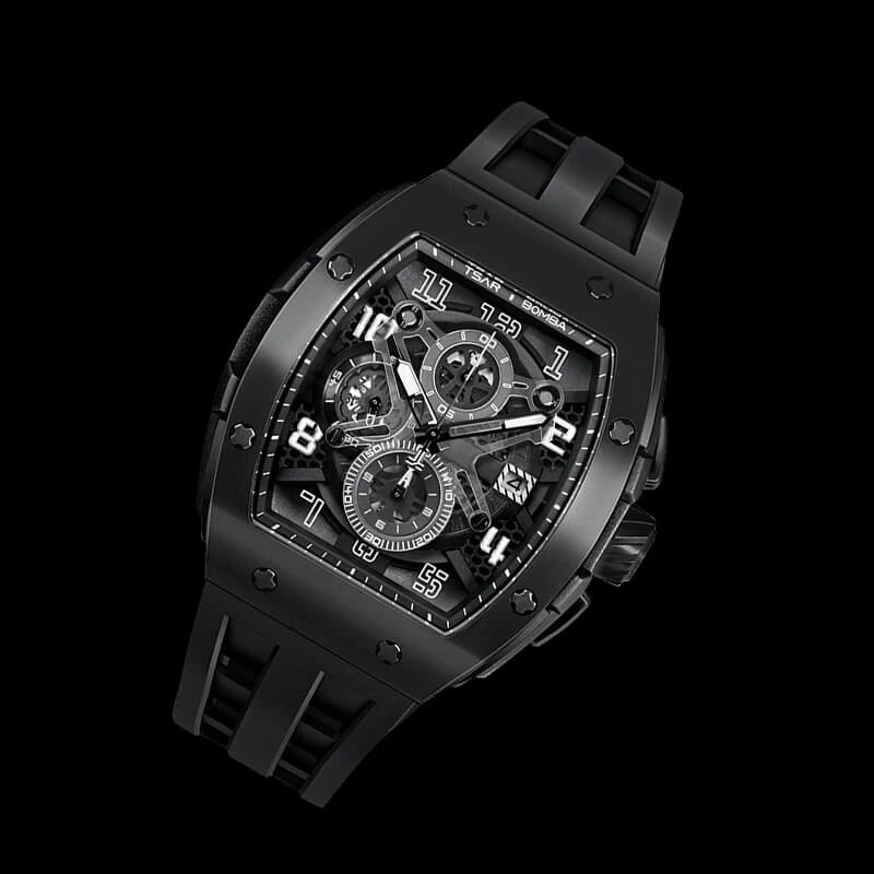 Мъжки часовник TSAR BOMBA Black Majesty Edition TB8211BB