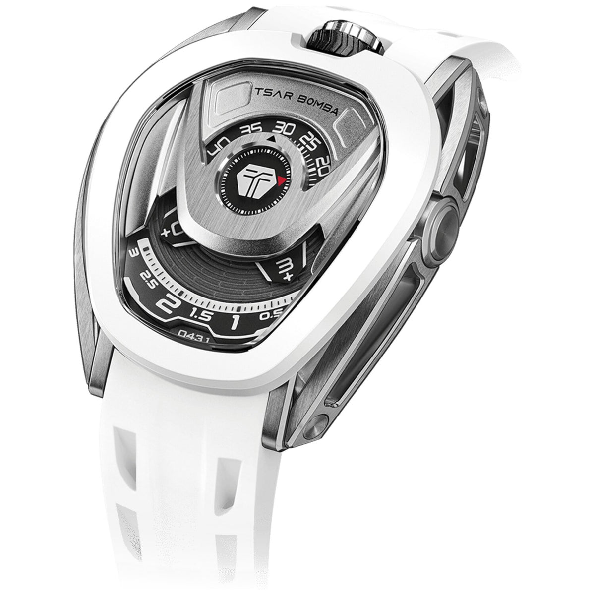 Мъжки часовник TSAR BOMBA Reactor Automatic White Silver TB8213A-08