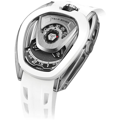 Мъжки часовник TSAR BOMBA Reactor Automatic White Silver TB8213A-08
