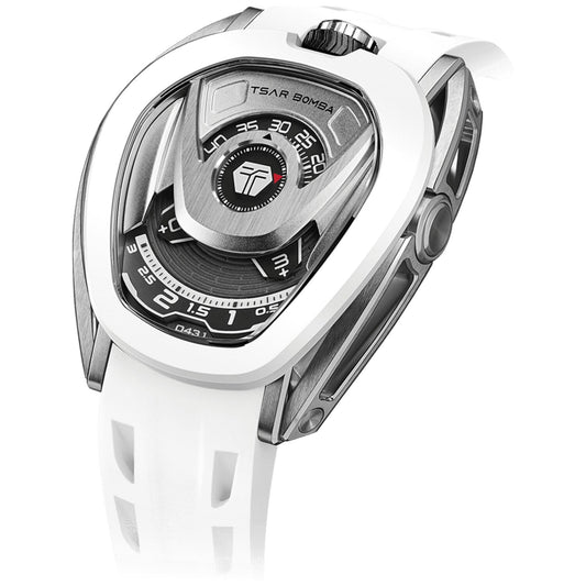 Мъжки часовник TSAR BOMBA Reactor Automatic White Silver TB8213A-08