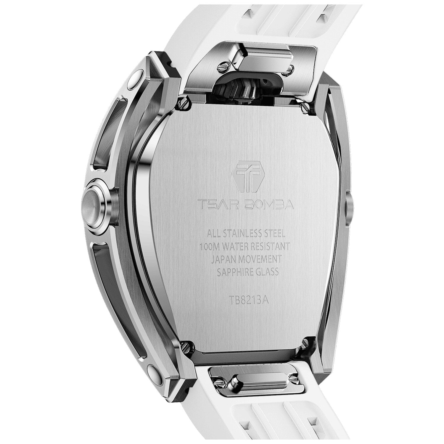 Мъжки часовник TSAR BOMBA Reactor Automatic White Silver TB8213A-08 2