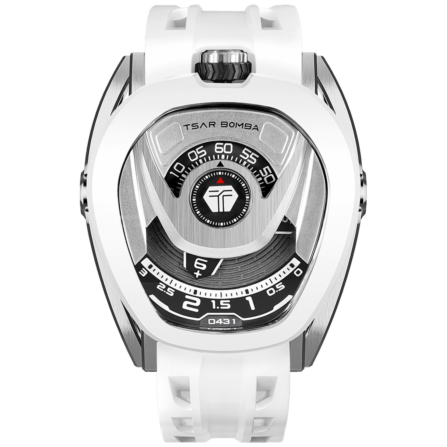 Мъжки часовник TSAR BOMBA Reactor Automatic White Silver TB8213A-08 3