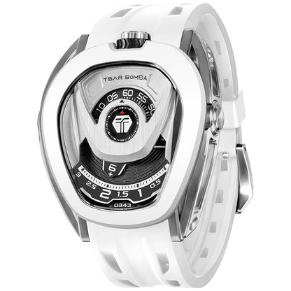 Мъжки часовник TSAR BOMBA Reactor Automatic White Silver TB8213A-08 4