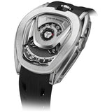 Мъжки часовник TSAR BOMBA Pulse Reactor Automatic Silver Black TB8213SB