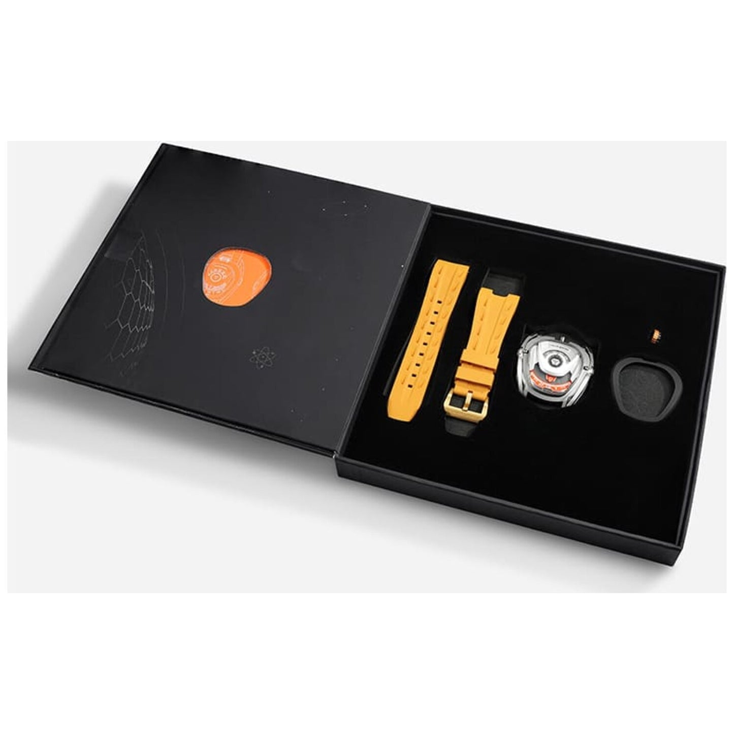 Мъжки часовник TSAR BOMBA Pulse Reactor Automatic Black Yellow TB8213YB 2