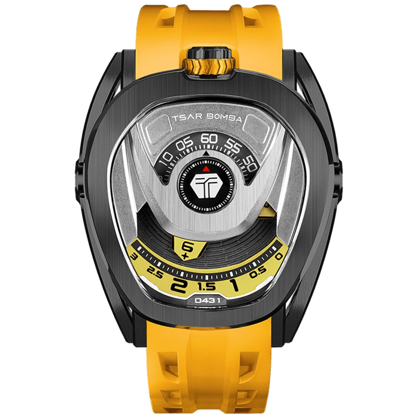 Мъжки часовник TSAR BOMBA Pulse Reactor Automatic Black Yellow TB8213YB 4
