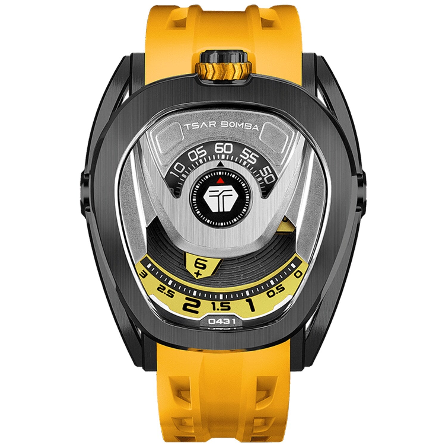 Мъжки часовник TSAR BOMBA Pulse Reactor Automatic Black Yellow TB8213YB 4