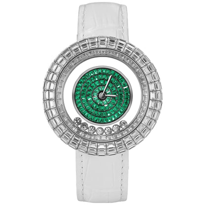 Дамски часовник TSAR BOMBA Nucleus Femme Swiss White Green TB8215L-02 2