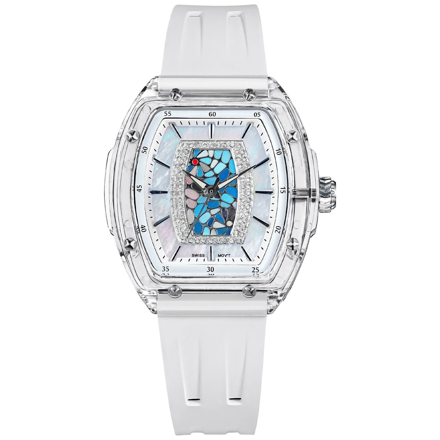 Дамски часовник TSAR BOMBA Nucleus Femme 02 Swiss White Blue TB8219L-03 - 2
