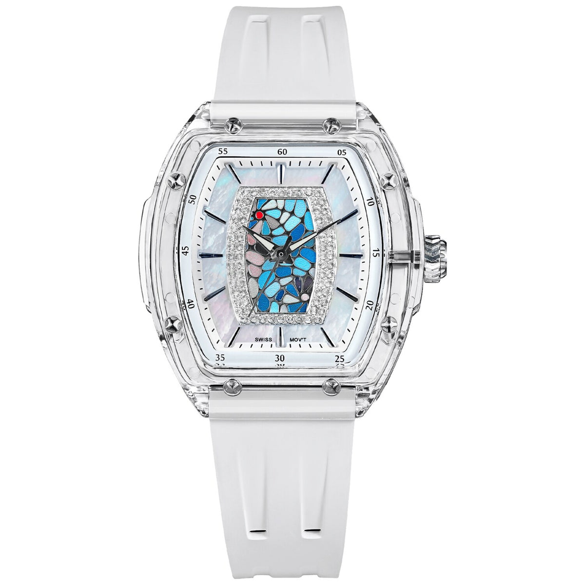 Дамски часовник TSAR BOMBA Nucleus Femme 02 Swiss White Blue TB8219L-03 - 2