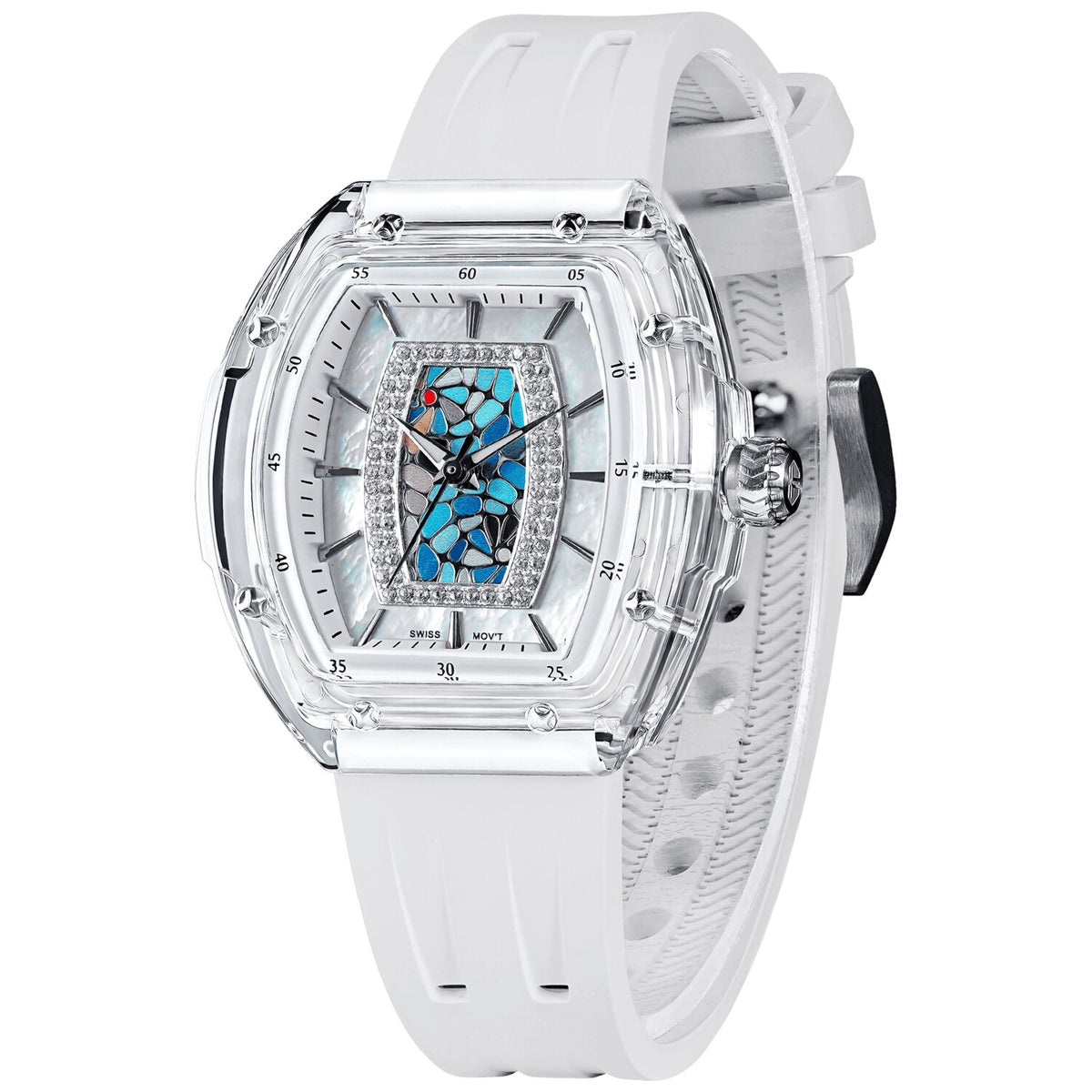 Дамски часовник TSAR BOMBA Nucleus Femme 02 Swiss White Blue TB8219L-03 - 3