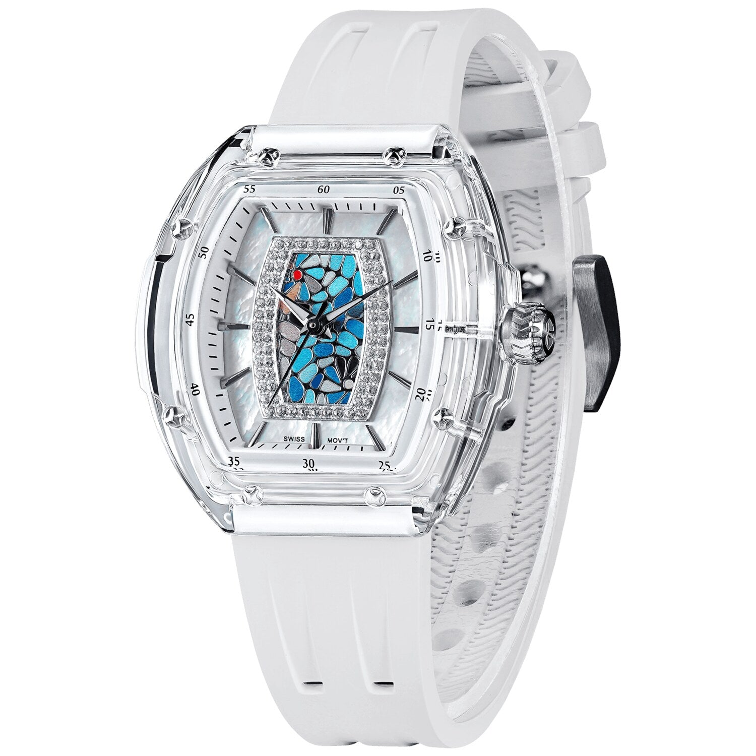 Дамски часовник TSAR BOMBA Nucleus Femme 02 Swiss White Blue TB8219L-03 - 3
