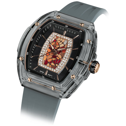 Дамски часовник TSAR BOMBA Crystal Chic Swiss Grey TB8219L-06