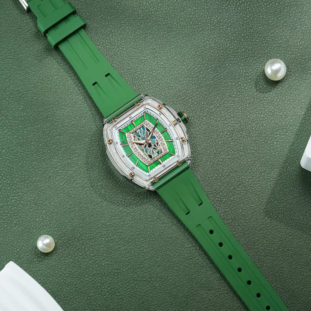 Дамски часовник TSAR BOMBA Crystal Chic Swiss TB8219G