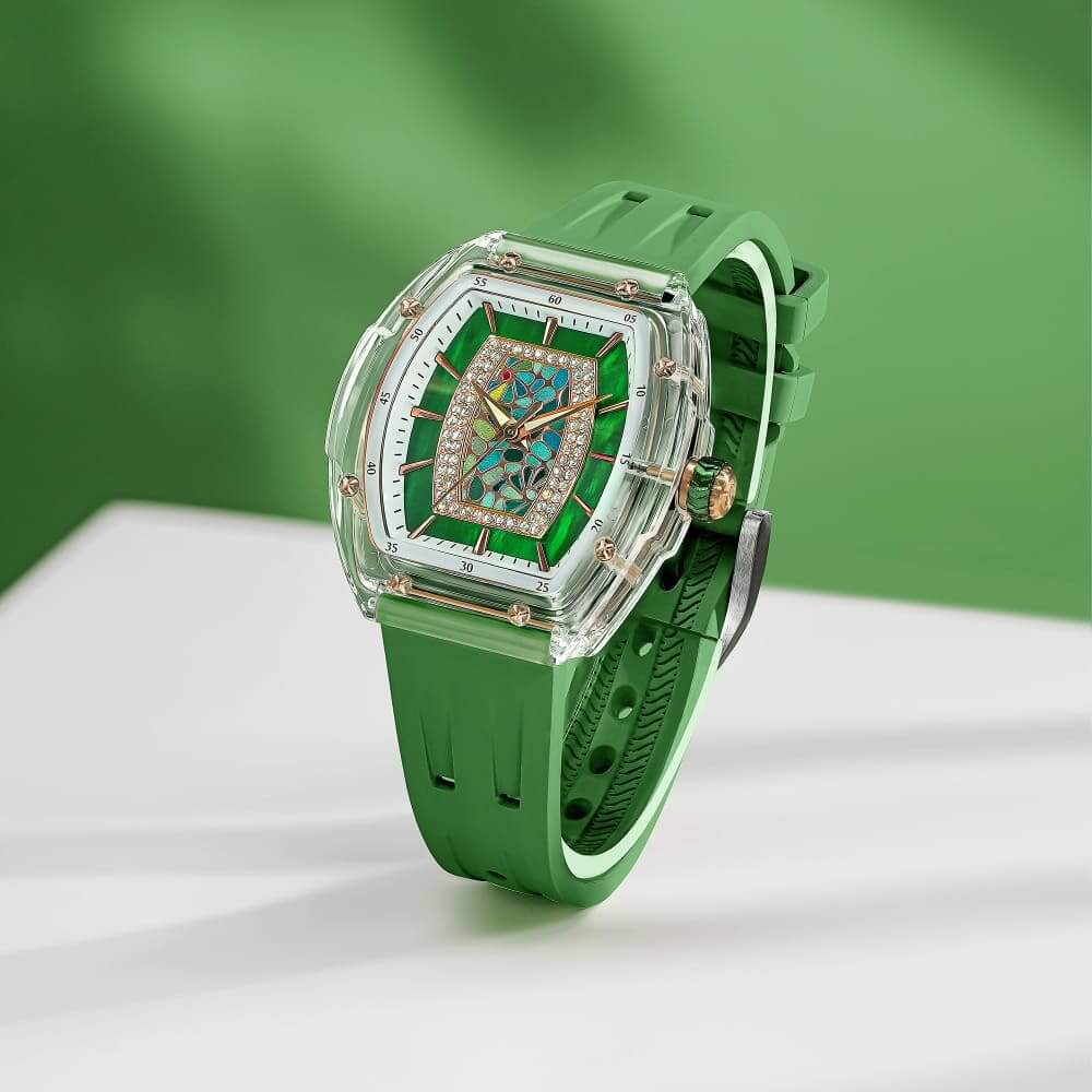 Дамски часовник TSAR BOMBA Crystal Chic Swiss TB8219G