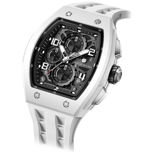 Мъжки часовник TSAR BOMBA T-Elemental Bioceramic White TB8224B-01