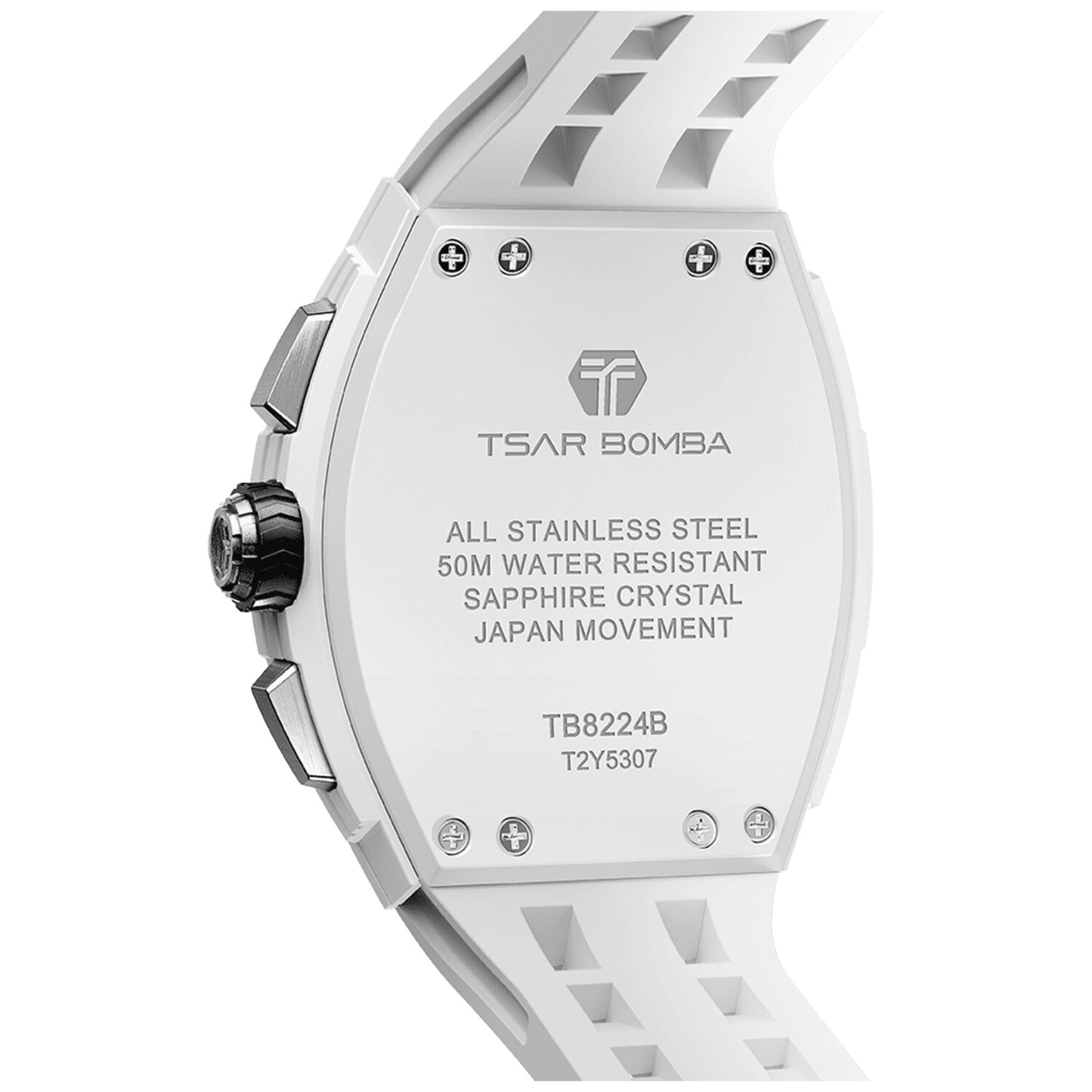 Мъжки часовник TSAR BOMBA T-Elemental Bioceramic White TB8224B-01 2