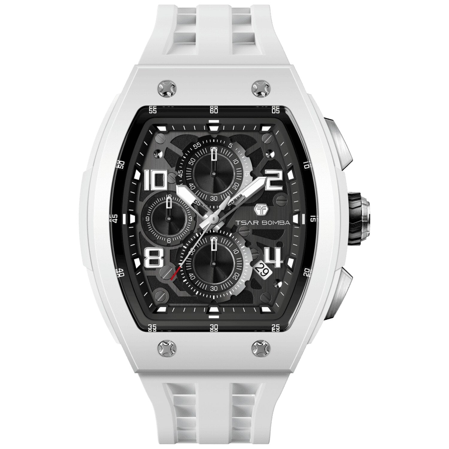 Мъжки часовник TSAR BOMBA T-Elemental Bioceramic White TB8224B-01 3