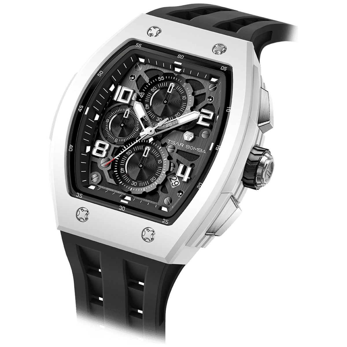 Мъжки часовник TSAR BOMBA T-Elemental Bioceramic Black TB8224B-03 - 1